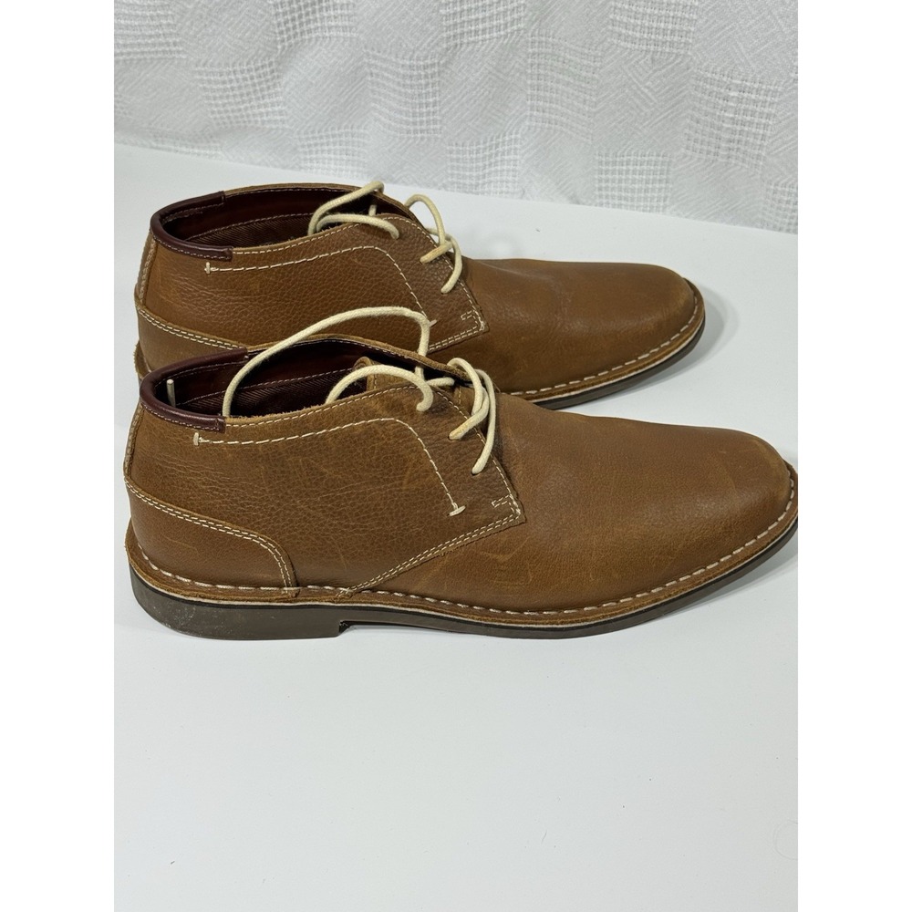 Kenneth Cole Reaction Desert‎ Wind Mens Leather Chukka Boots 11 M Brown Lace Up